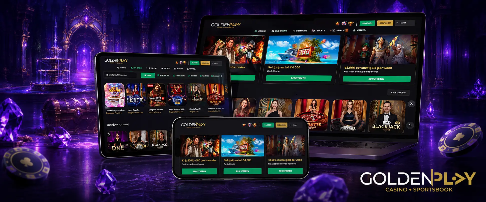 Hoe Start Je Golden Play Livespellen